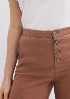 Femme bonprix Pantalons|Pantalon palazzo en lin mélangé