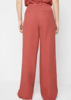 bonprix Pantalon palazzo en lin mélangé|Femme Pantalons