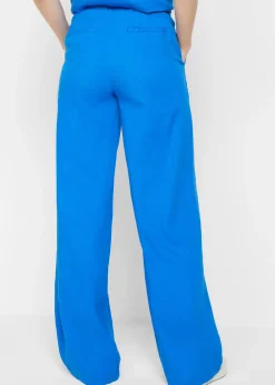 Femme bonprix Pantalons|Pantalon palazzo en lin mélangé