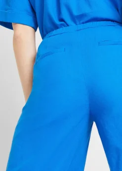 Femme bonprix Pantalons|Pantalon palazzo en lin mélangé