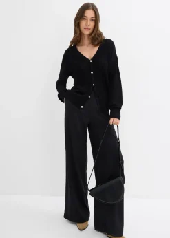 Femme bonprix Pantalons|Pantalon palazzo en Punto di Roma confortable