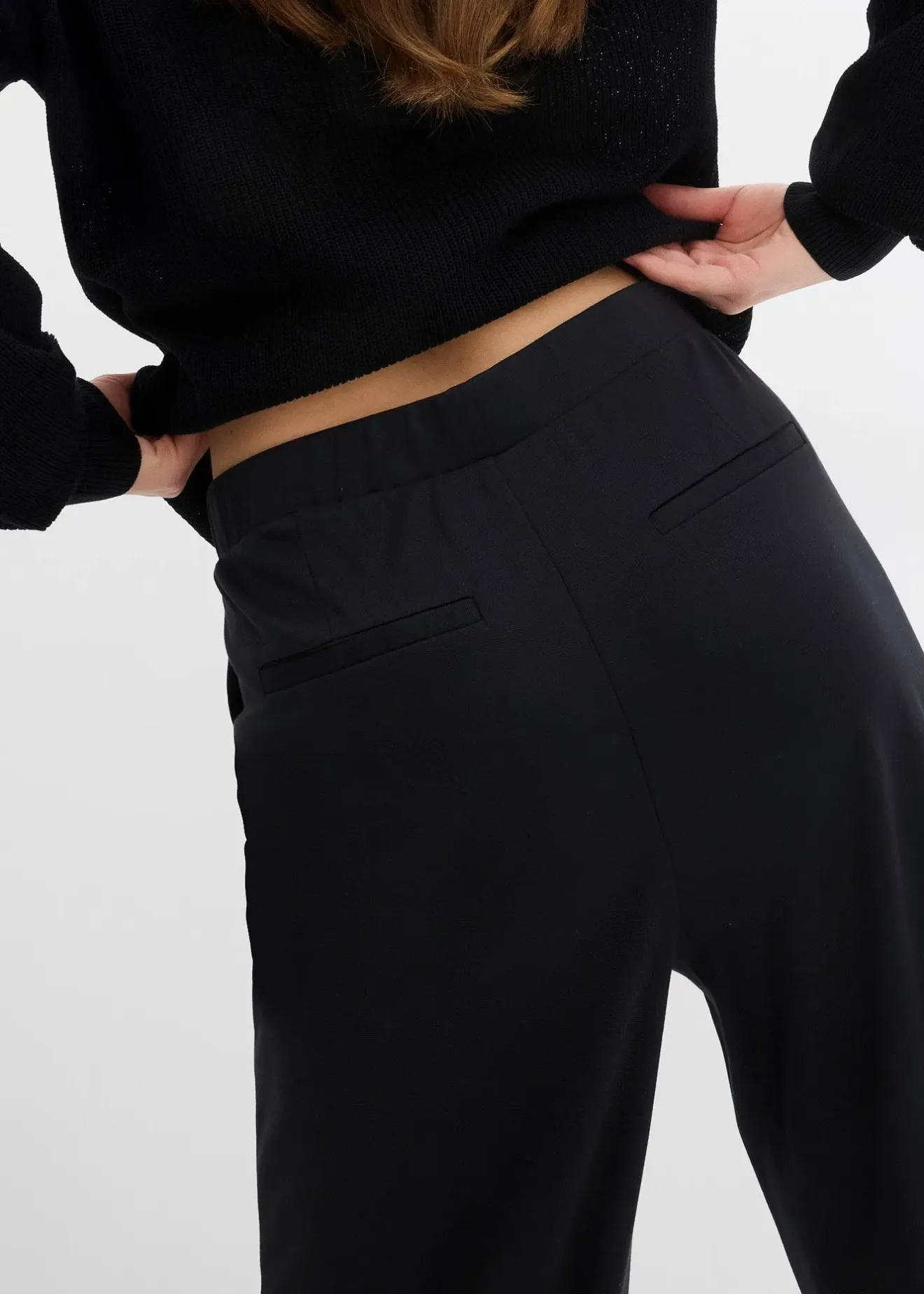 Femme bonprix Pantalons|Pantalon palazzo en Punto di Roma confortable