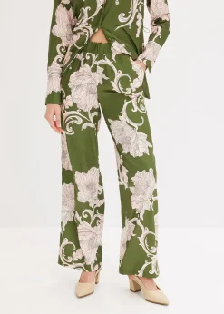 Femme bonprix Pantalons|Pantalon palazzo en satin fluide