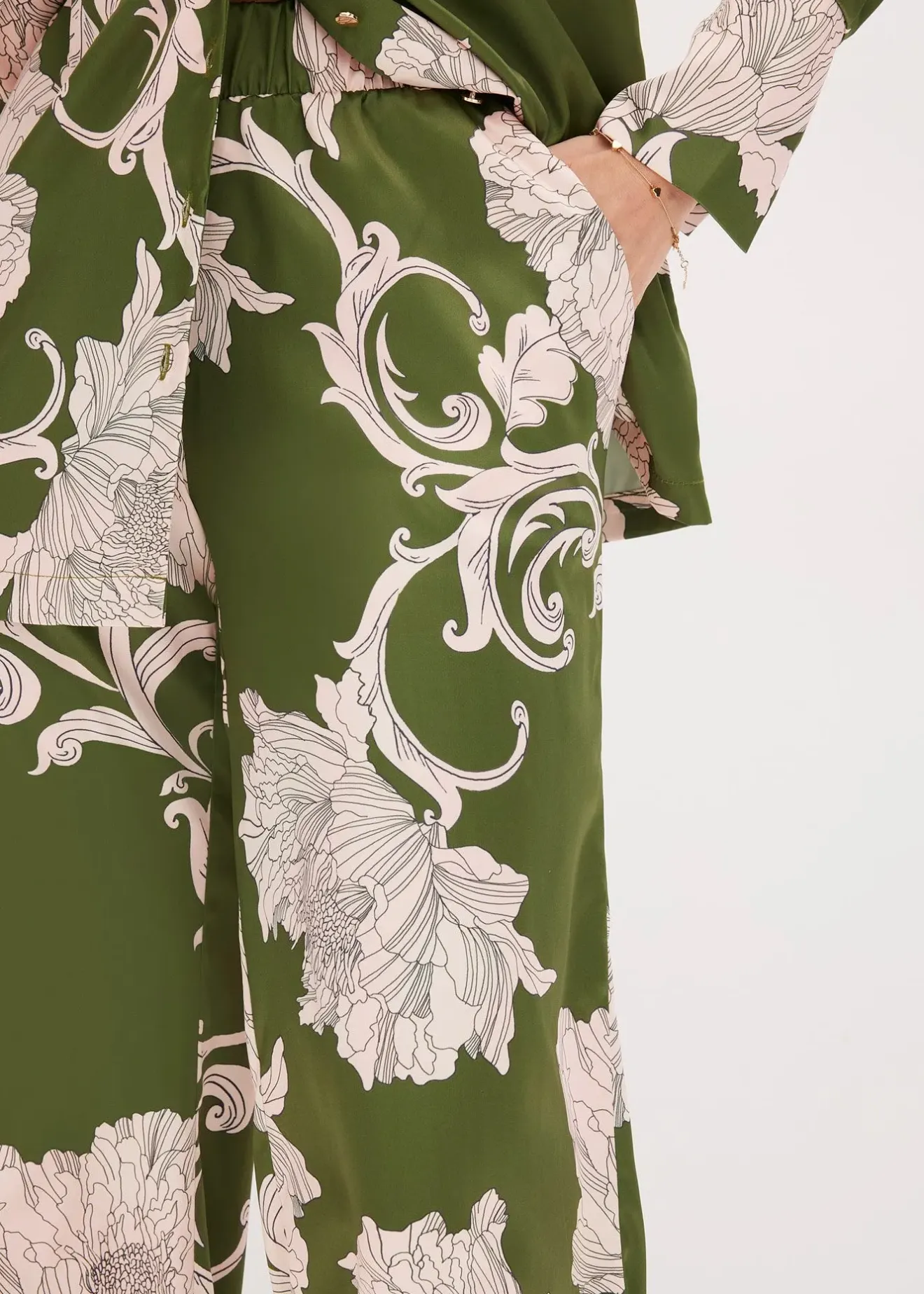 Femme bonprix Pantalons|Pantalon palazzo en satin fluide