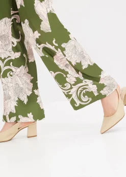 Femme bonprix Pantalons|Pantalon palazzo en satin fluide