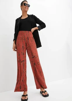 Femme bonprix Pantalons|Pantalon palazzo en viscose fluide