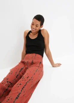 Femme bonprix Pantalons|Pantalon palazzo en viscose fluide