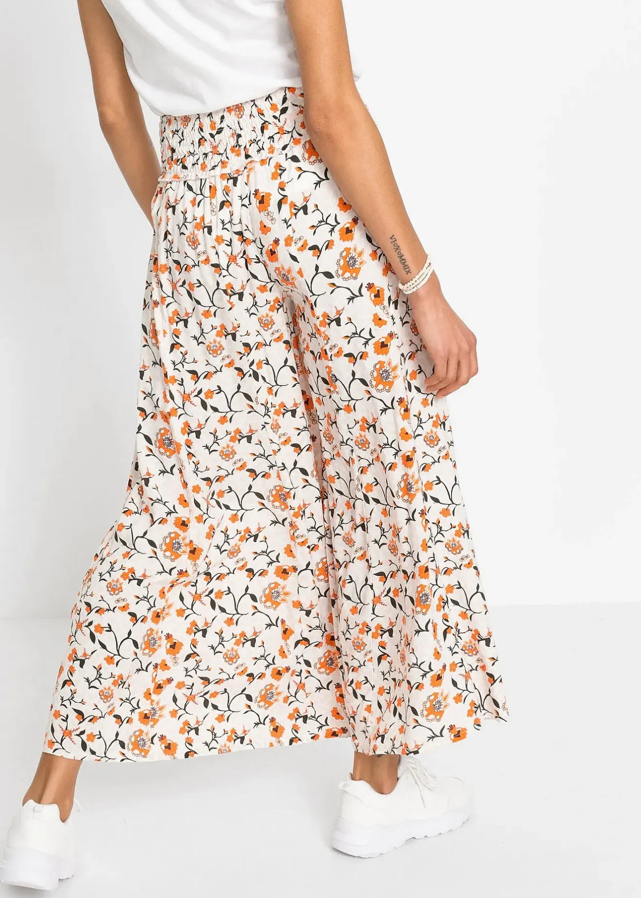 Femme bonprix Tailles Petite|Pantalon palazzo en viscose fluide