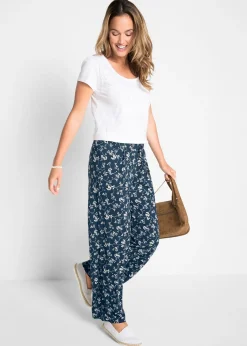 Femme bonprix Pantalons|Pantalon palazzo en viscose extensible