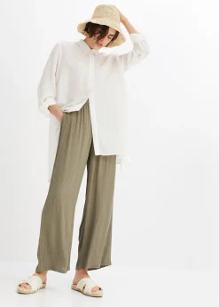 Femme bonprix Pantalons|Pantalon palazzo en viscose douce