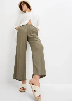 Femme bonprix Pantalons|Pantalon palazzo en viscose douce