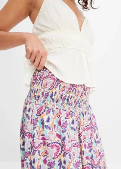 Femme bonprix Tailles Petite|Pantalon palazzo en viscose fluide