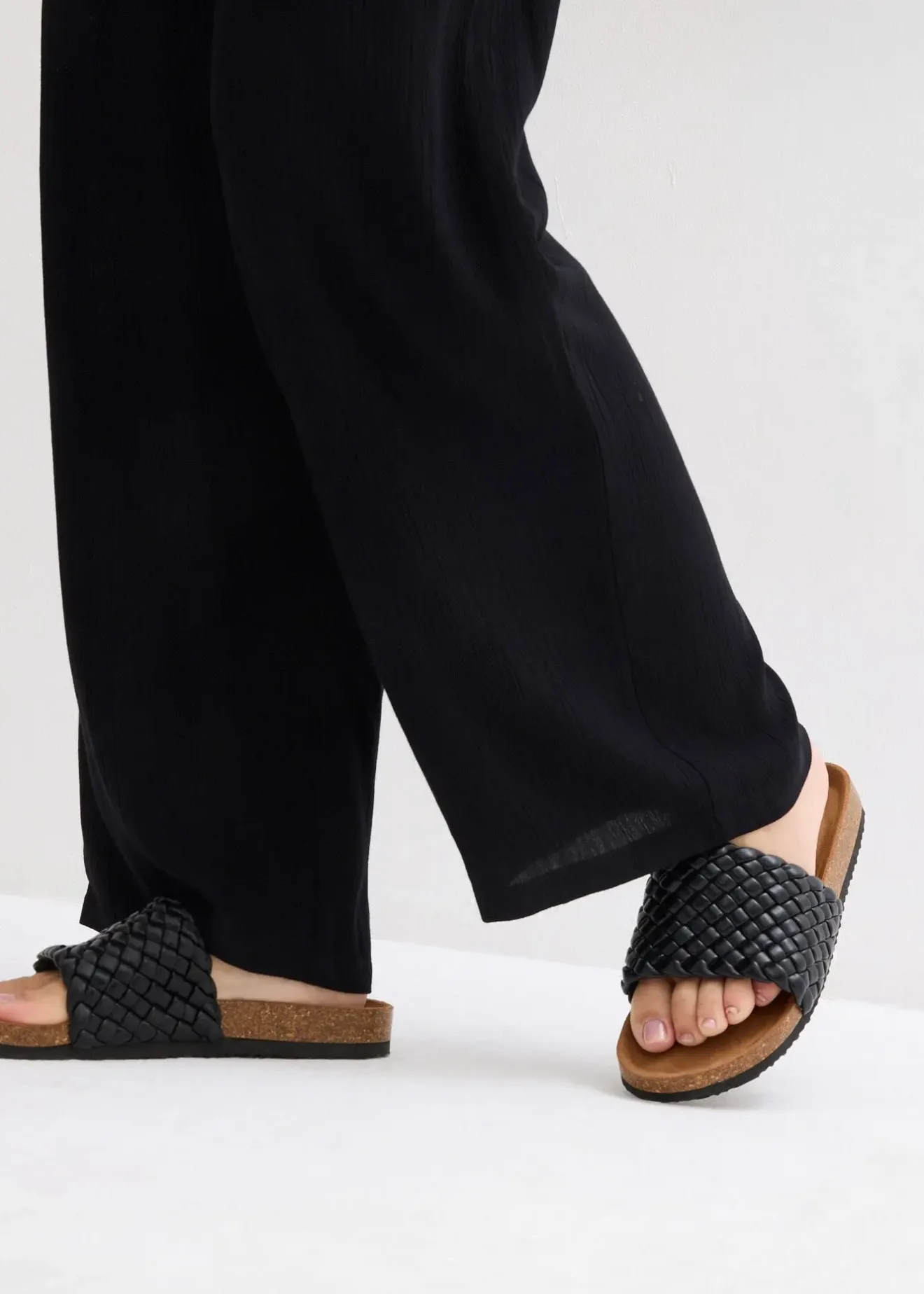 Femme bonprix Pantalons|Pantalon palazzo en viscose douce