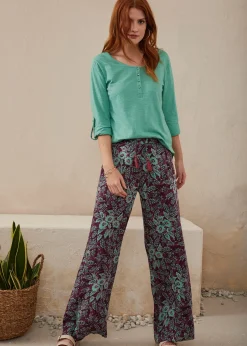 Femme bonprix Pantalons|Pantalon palazzo en viscose fluide