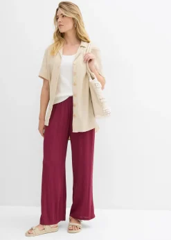bonprix Pantalon palazzo en viscose douce|Femme Pantalons