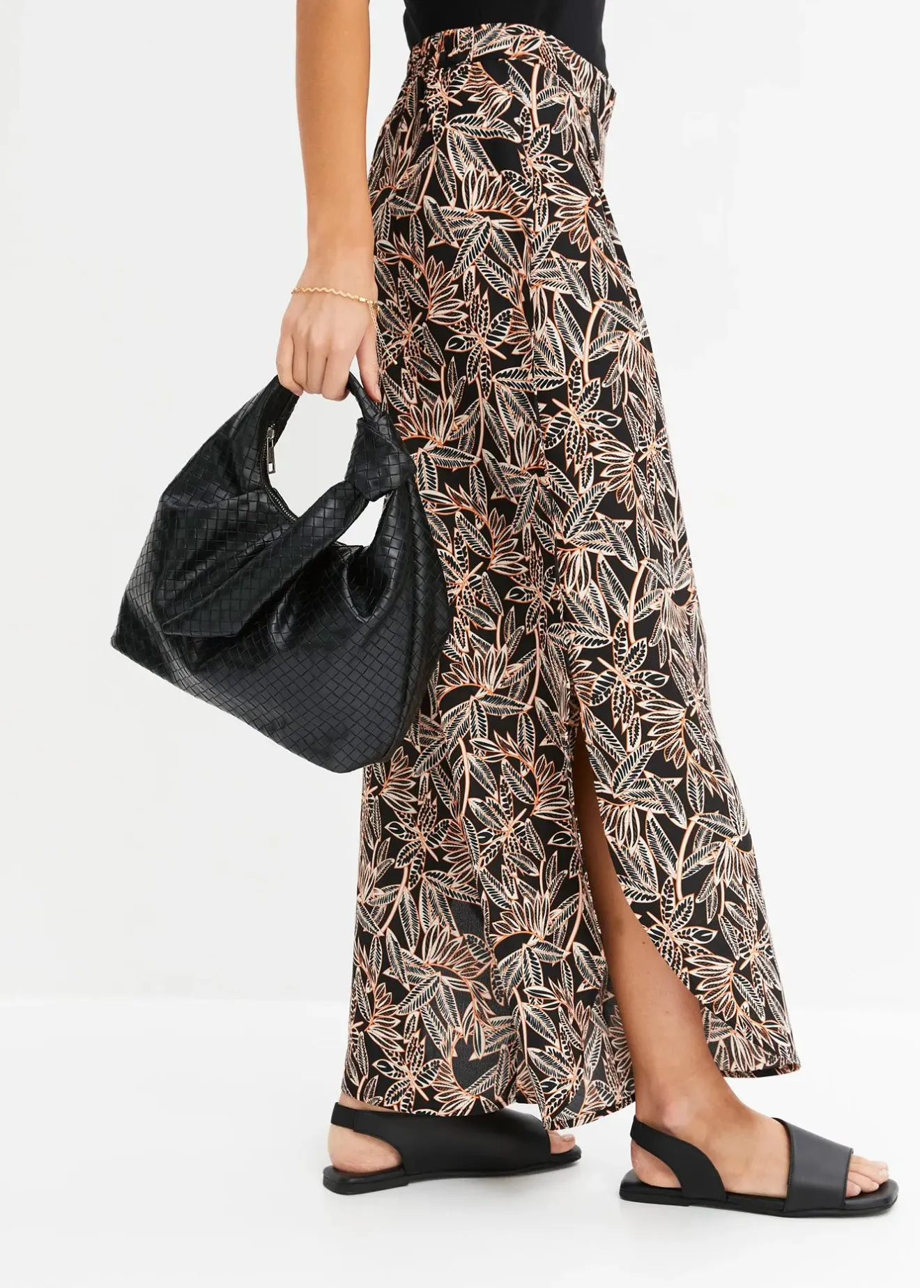 Femme bonprix Pantalons|Pantalon palazzo fendu en bas