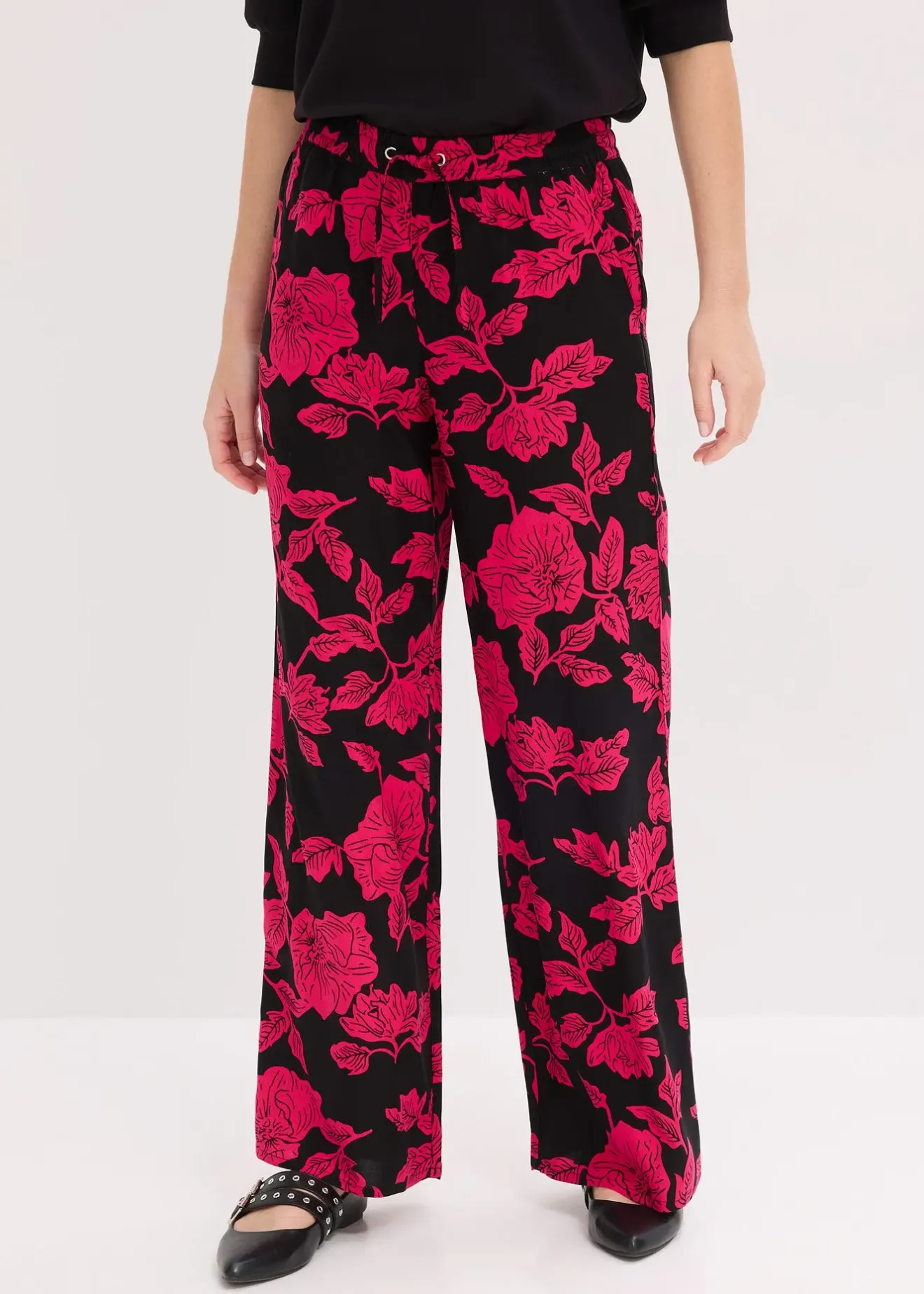 Femme bonprix Pantalons|Pantalon palazzo imprimé en viscose
