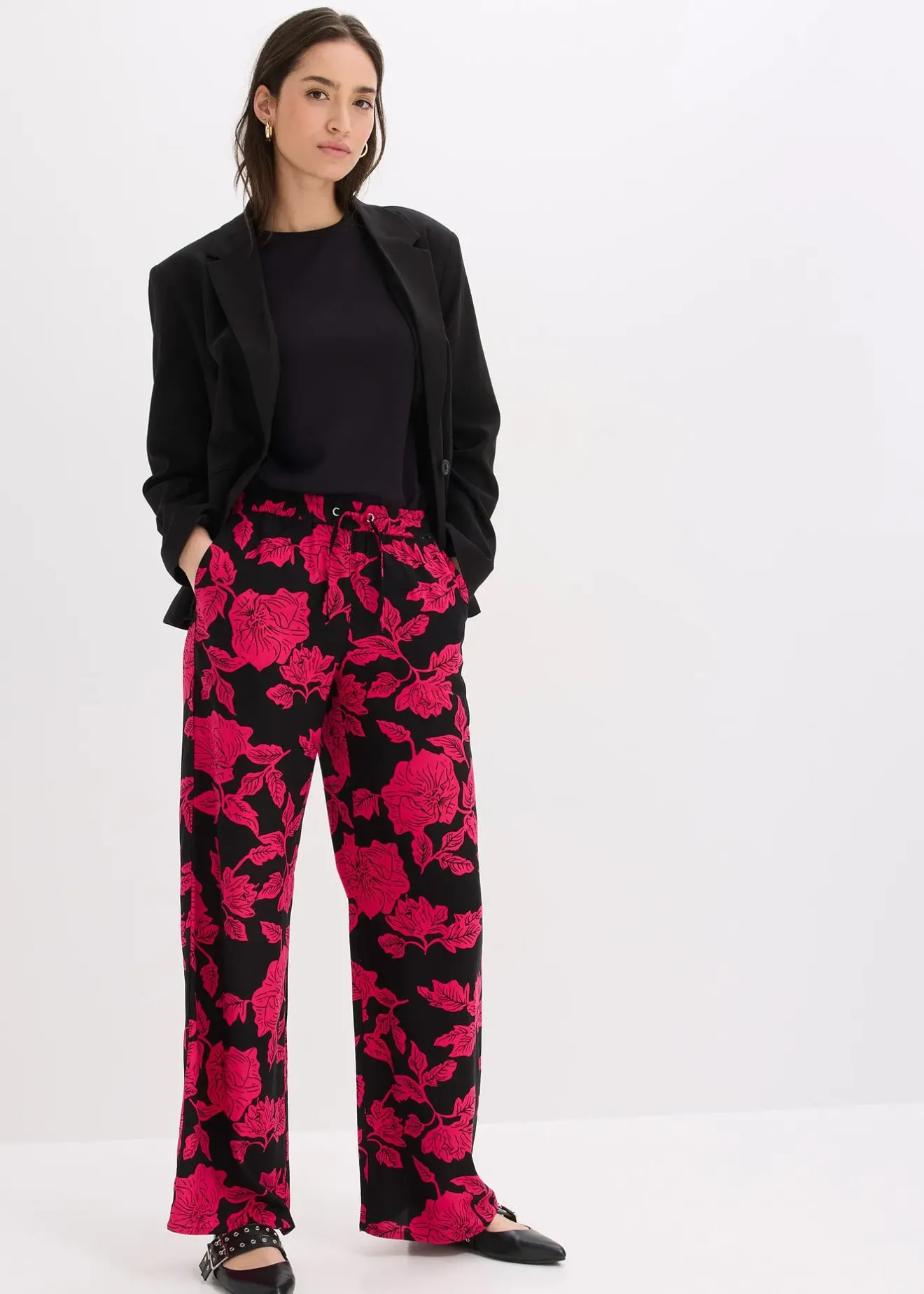 Femme bonprix Pantalons|Pantalon palazzo imprimé en viscose