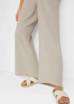Femme bonprix Tailles Petite|Pantalon palazzo léger en gaze de coton