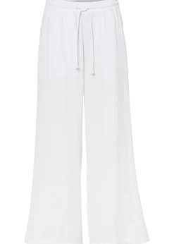 Femme bonprix Pantalons|Pantalon palazzo léger en gaze de coton