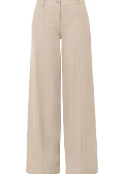Femme bonprix Pantalons|Tailles Petite|Pantalon palazzo léger en lin mélangé