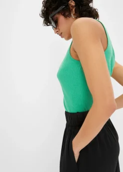 Femme bonprix Pantalons|Pantalon palazzo léger et fluide, taille haute et confortable, long