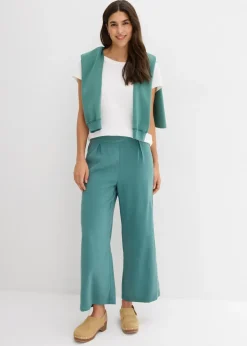 bonprix Pantalon raccourci en viscose mélangée|Femme Pantalons