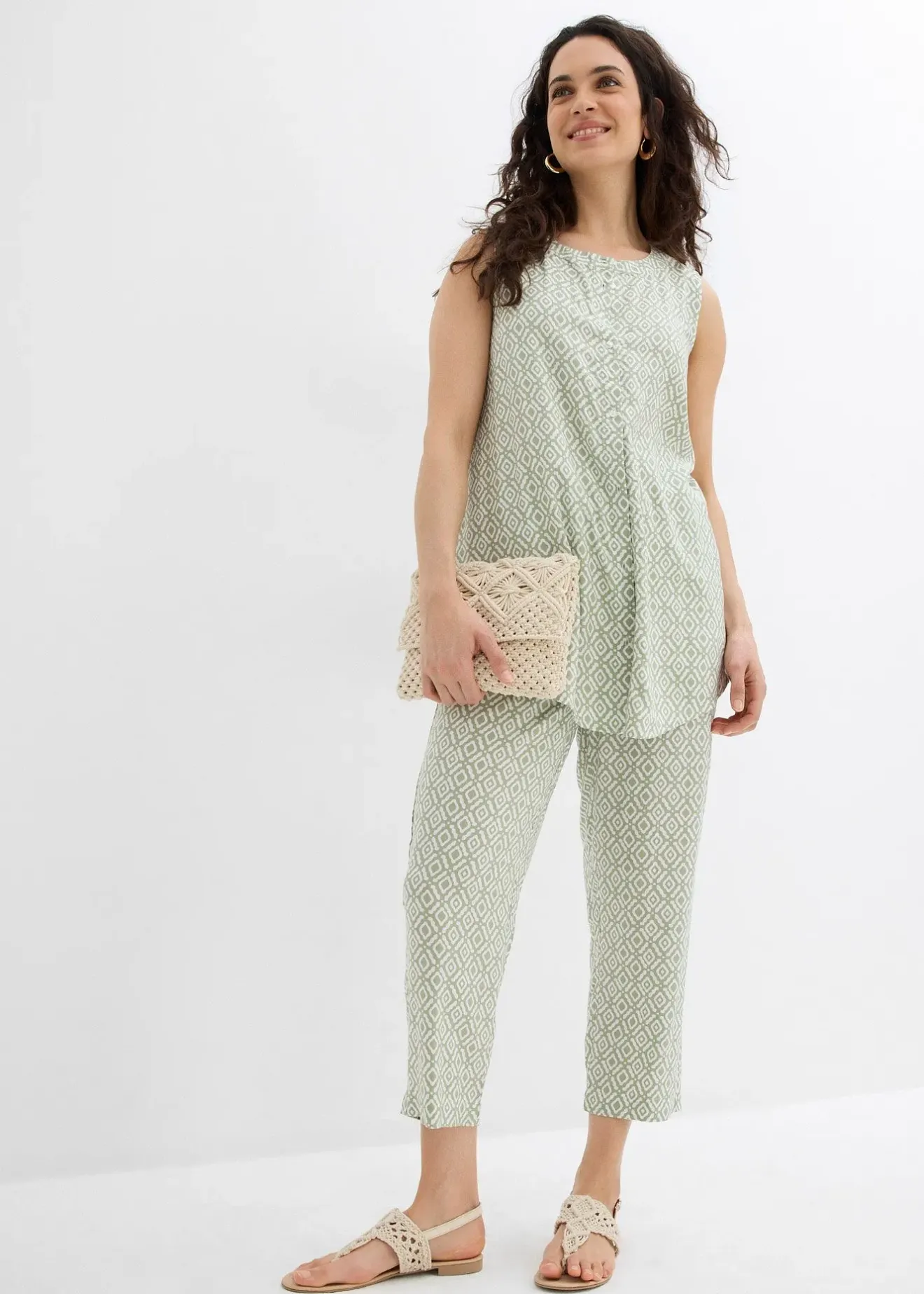 Femme bonprix Deux Pièces & Ensembles|Pantalons|Pantalon sarouel en viscose