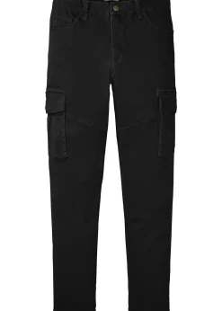 Homme bonprix Pantalons|Pantalon slim extensible, jambes droites, avec poches cargo