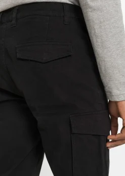 Homme bonprix Pantalons|Pantalon slim extensible, jambes droites, avec poches cargo
