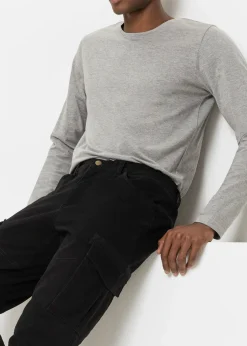 Homme bonprix Pantalons|Pantalon slim extensible, jambes droites, avec poches cargo