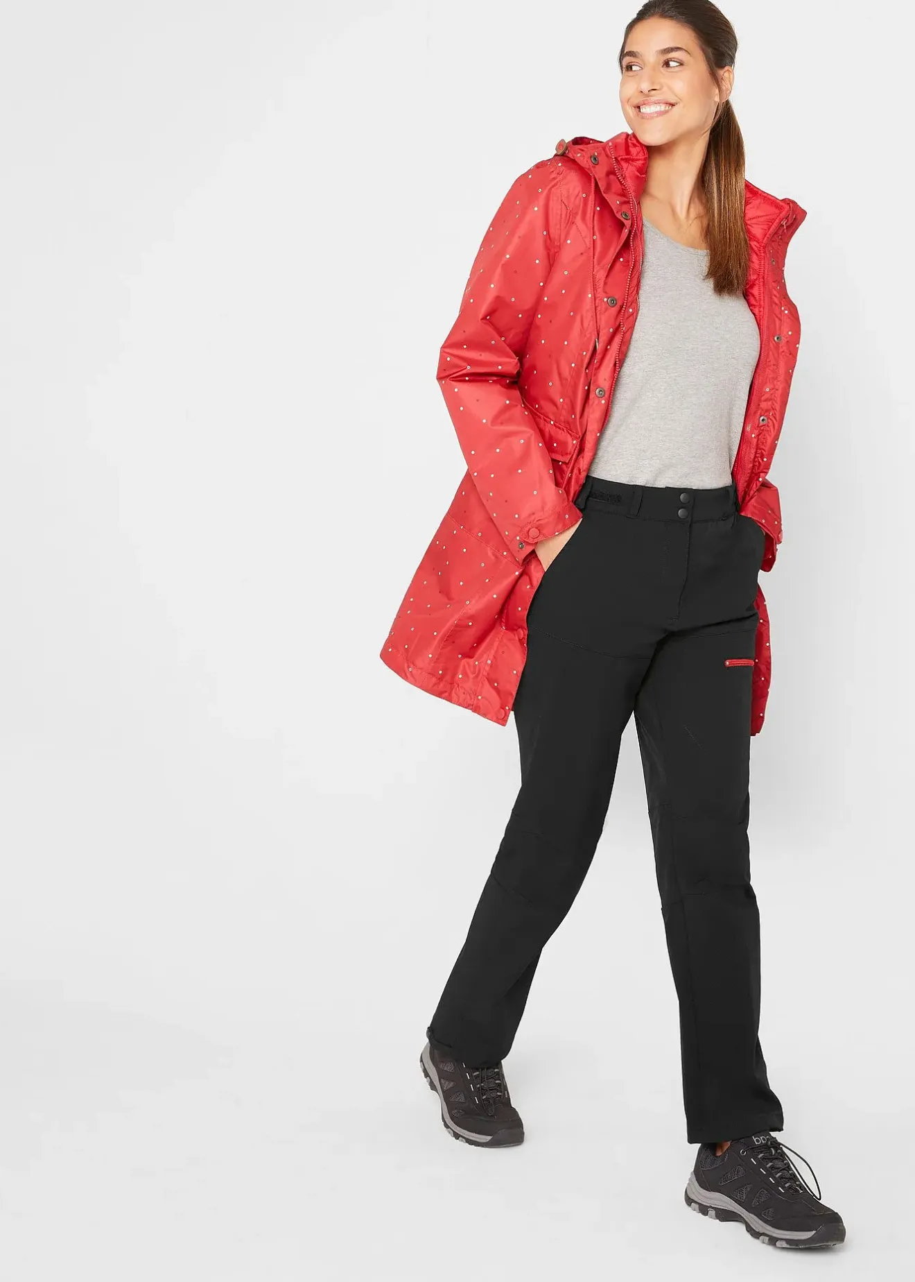 Femme bonprix Vêtements De Plein Air|Vêtements De Sport|Pantalon softshell extensible à poches, déperlant