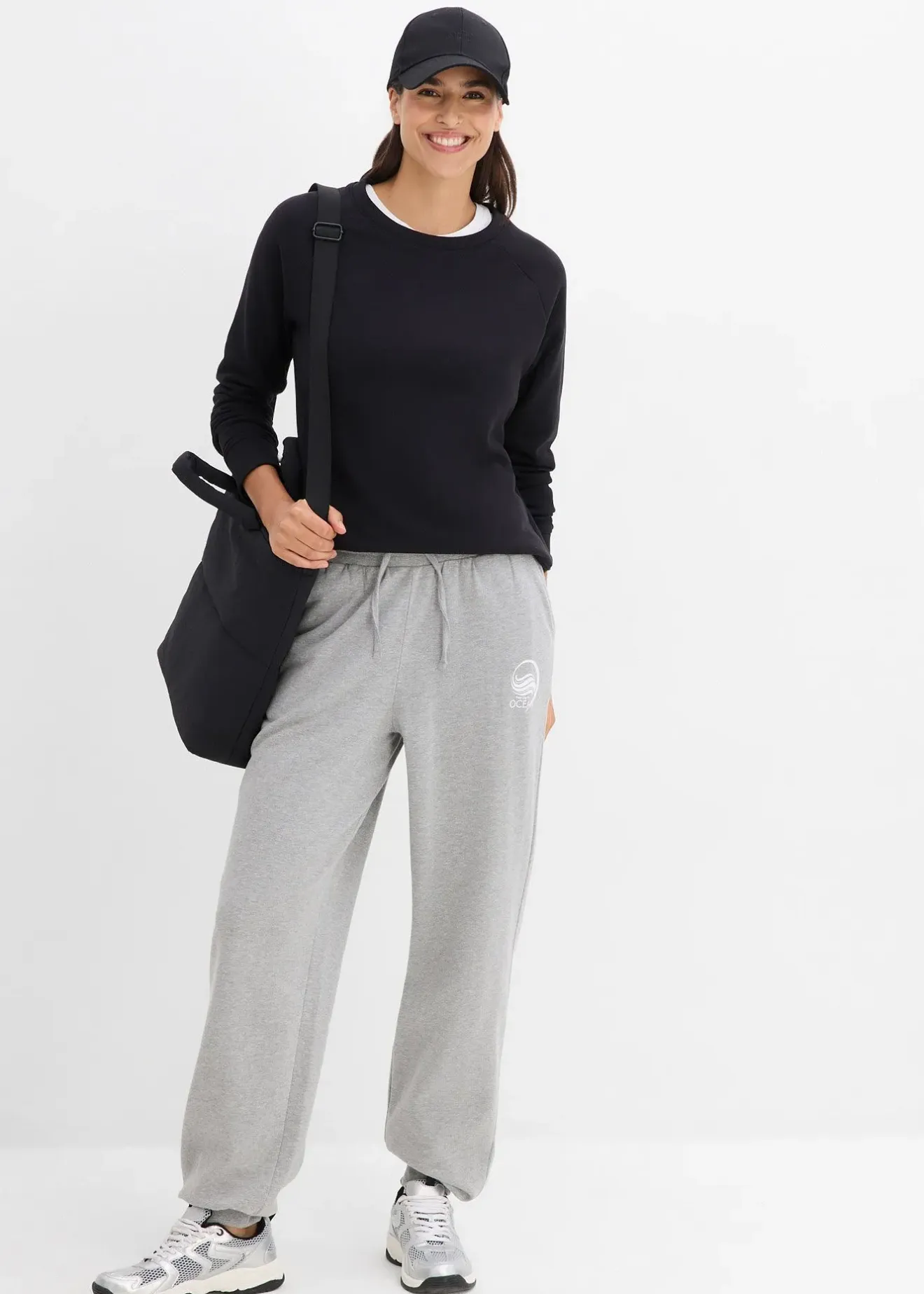 Femme bonprix Sweats|Pantalons|Pantalon sweat 100% coton