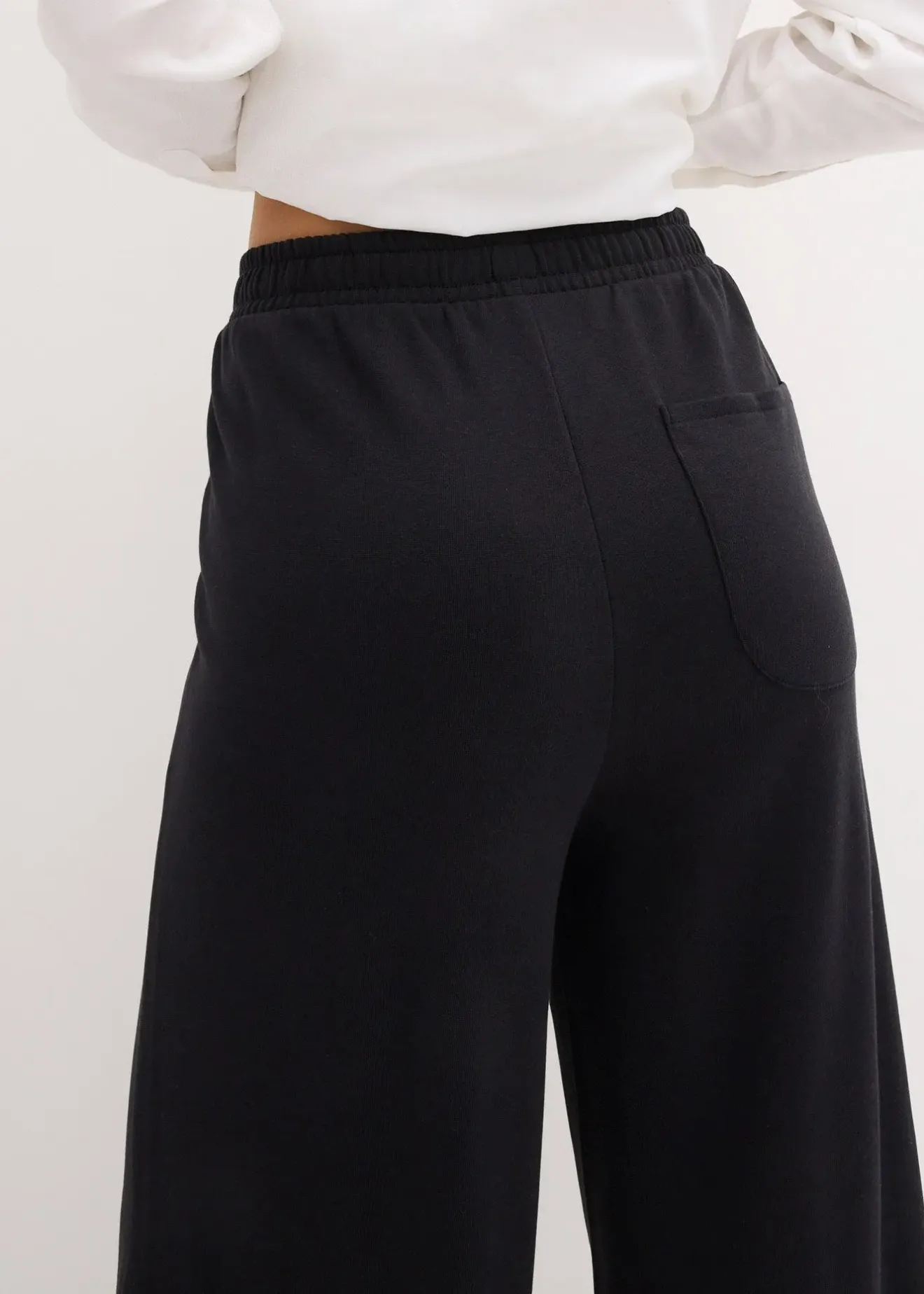 Femme bonprix Sweats|Pantalons|Pantalon sweat de jogging large en coton mélangé