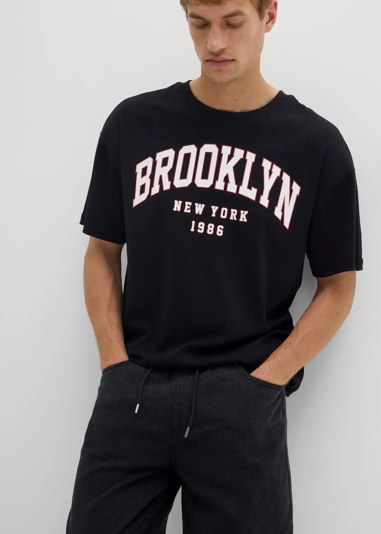 Homme bonprix Pantalons|Pantalon taille extensible fuselé en twill 100% coton