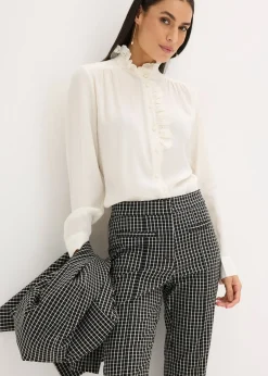 Femme bonprix Pantalons|Pantalon taille extensible en bengaline