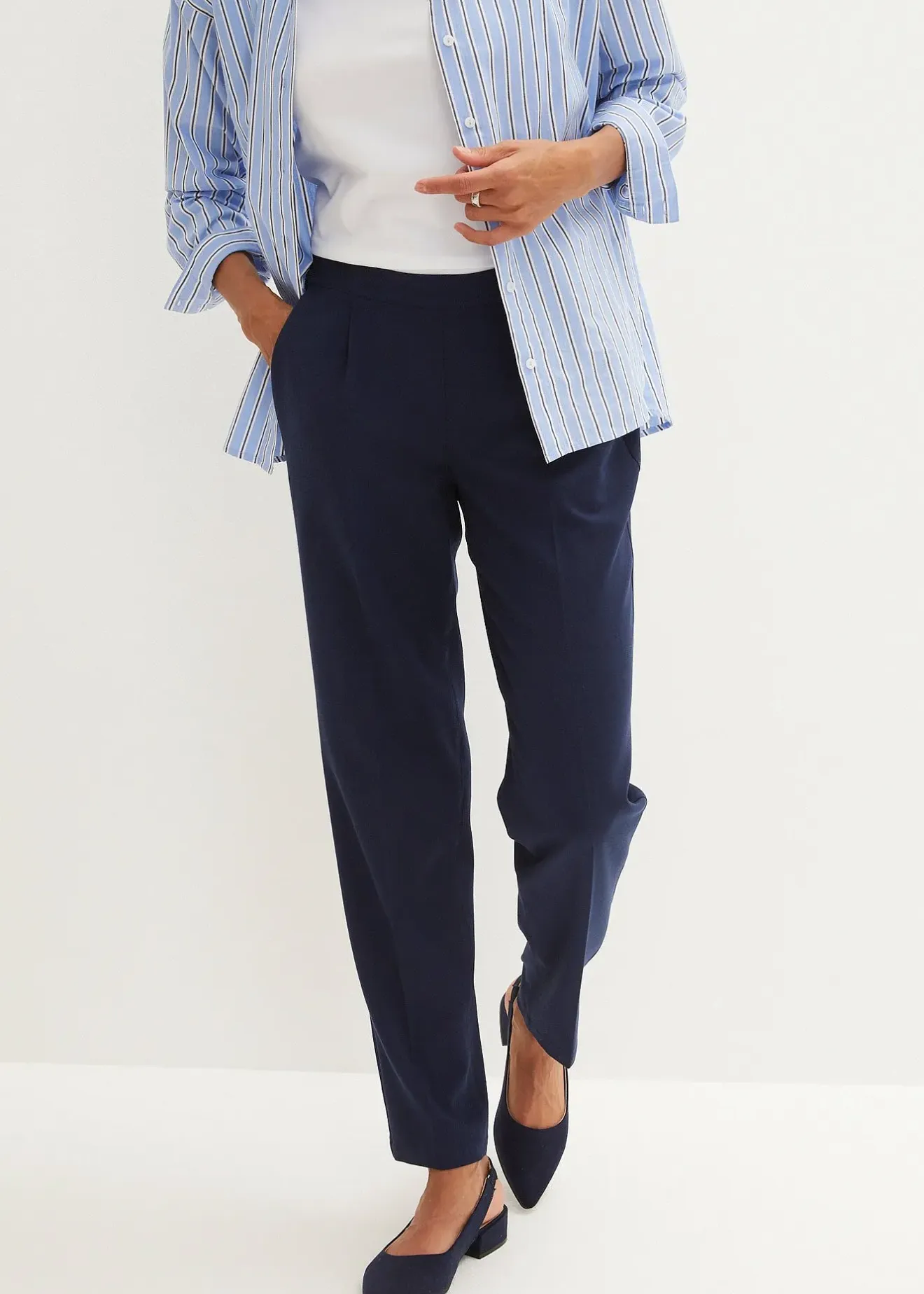 Femme bonprix Pantalons|Pantalon taille élastiquée