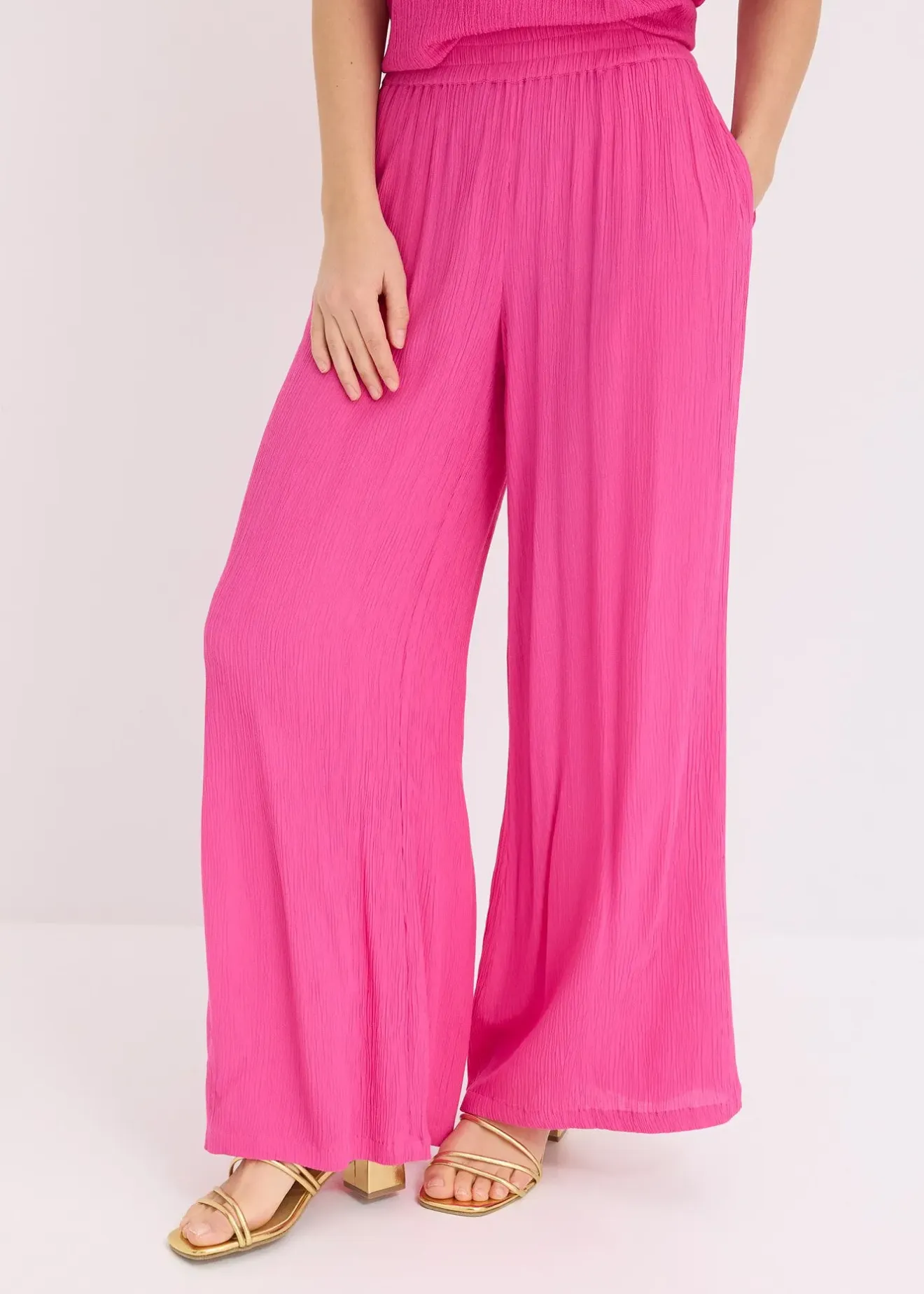 bonprix Pantalon taille élastiquée en viscose fluide|Femme Pantalons