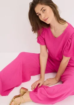 bonprix Pantalon taille élastiquée en viscose fluide|Femme Pantalons