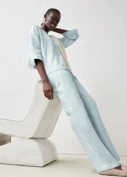 Femme bonprix Premium|Pantalons|Pantalon taille élastiquée 100% lin