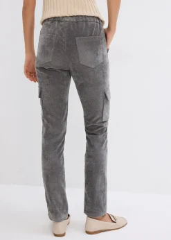 Femme bonprix Pantalons|Pantalon taille élastiquée en velours côtelé