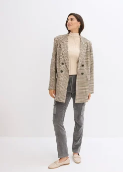 Femme bonprix Pantalons|Pantalon taille élastiquée en velours côtelé