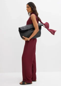 bonprix Pantalon texturé en viscose mélangée|Femme Deux Pièces & Ensembles|Pantalons