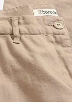 Femme bonprix Pantalons|Pantalon tissé en lin et coton