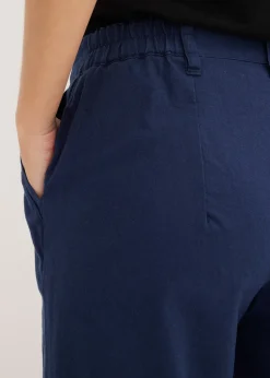 bonprix Pantalon tissé en lin et coton|Femme Pantalons