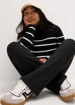Enfant bonprix Filles 9-16 Ans·Pantalons & Leggings|Pantalon évasé en jersey avec intérieur gratté