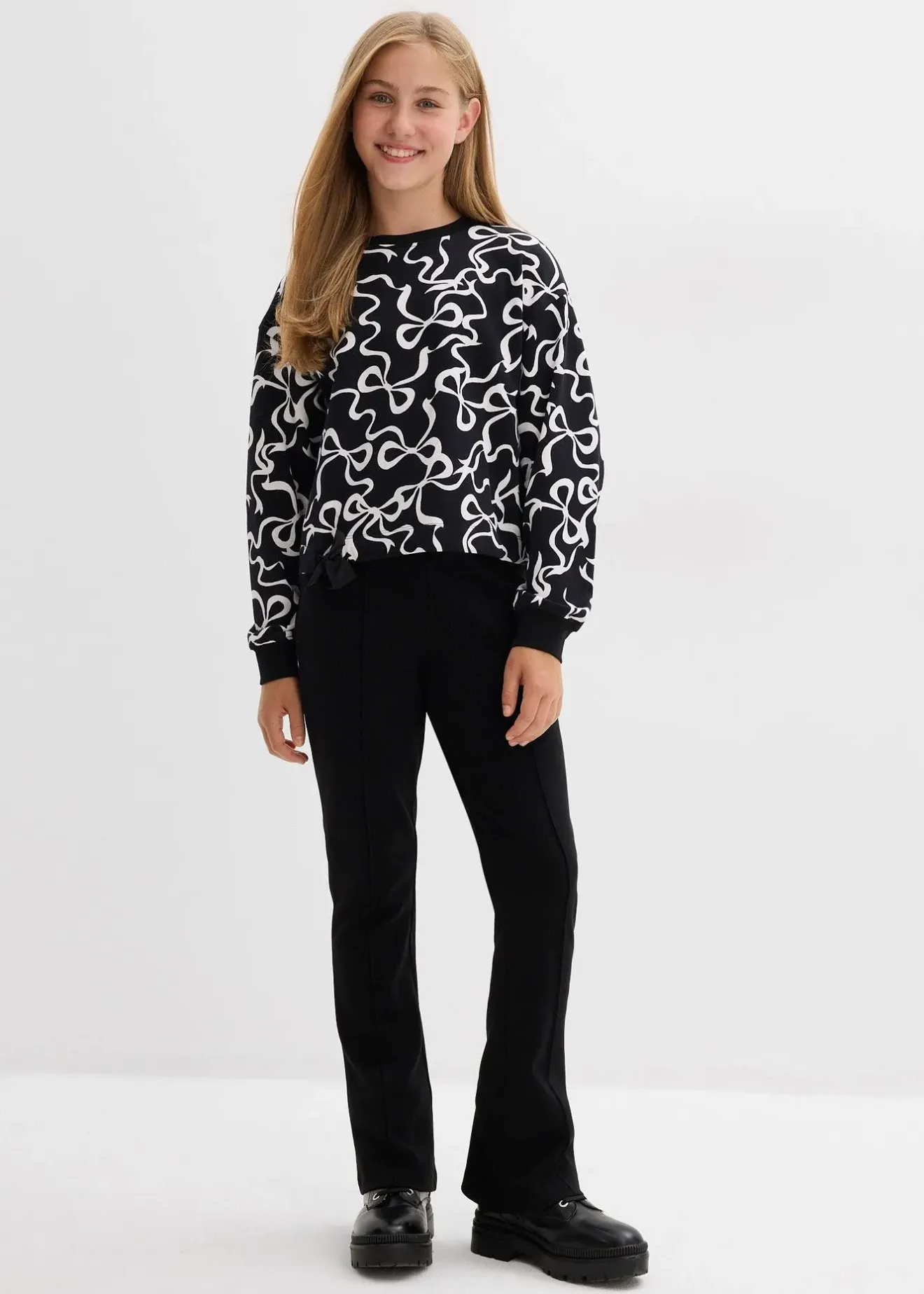 Enfant bonprix Vêtements Enfant|Filles 9-16 Ans·Pantalons & Leggings|Pantalon évasé en jersey coton épais