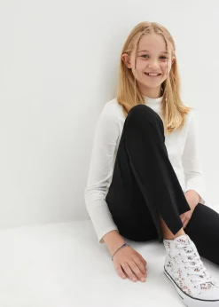 Enfant bonprix Vêtements Enfant|Filles 9-16 Ans·Pantalons & Leggings|Pantalon évasée en coton extensible avec fentes sur les côtés