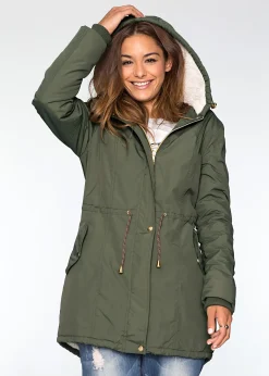 bonprix Parka avec doublure peluche|Femme Vestes & Manteaux