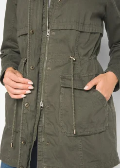 bonprix Parka coton avec doublure jersey|Femme Vestes & Manteaux